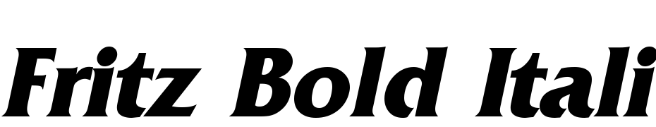 Fritz Bold Italic Polices Telecharger